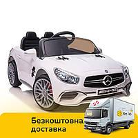 Детский электромобиль джип Mercedes Benz (2 мотора, аккумулятор 12 V/7 AH, MP3, пульт 2,4G ) SL65S Белый