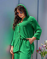 Жіночий зручний яскравий літній костюм вільного крою в кольорах, розміри 50 - 60