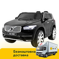 Электромобиль двухместный детский Volvo (аккумулятор 12V10Ah, USB, пульт 2,4G) XC90 С Черный