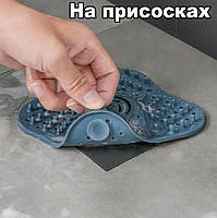 Уловлювач волосся сіточка для ванної (раковини, кухні, душа) вихор колір синій. Ситечко для душу, фото 7