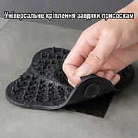 Сітка для зливу колір чорний. Універсальний уловлювач волосся для душу та ванни на присосках, фото 6