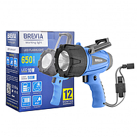 BREVIA LED Профессиональный фонарь 500М, 10W LED 650lm, 4400mAh, microUSB (11600)