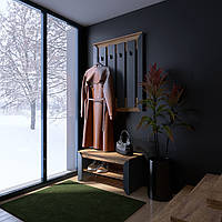 Передпокій Нордик Комплект 1 90х38х155 см, Еверест, Дуб Крафт Золотий, Графіт