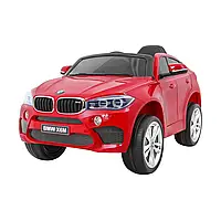 Электромобиль двухместный детский BMW Х6 (2 мотора по 45W, USB) JJ2168 Красный