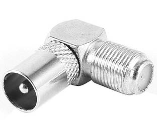 Штекер телевізійний кутовий (тато)