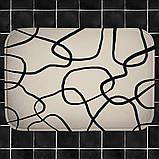 Килимок для ванної Чорне на білому 58х38 см (VAN_24F009), фото 2