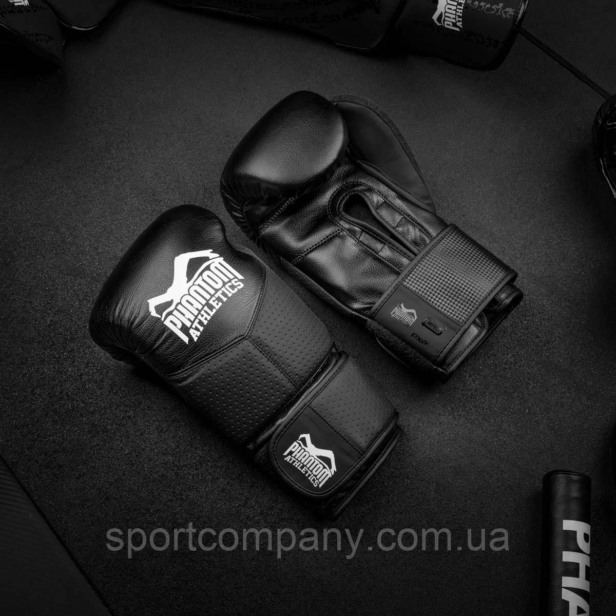 Боксерські рукавиці Phantom RIOT Pro Black 10 унцій (капа в подарунок)