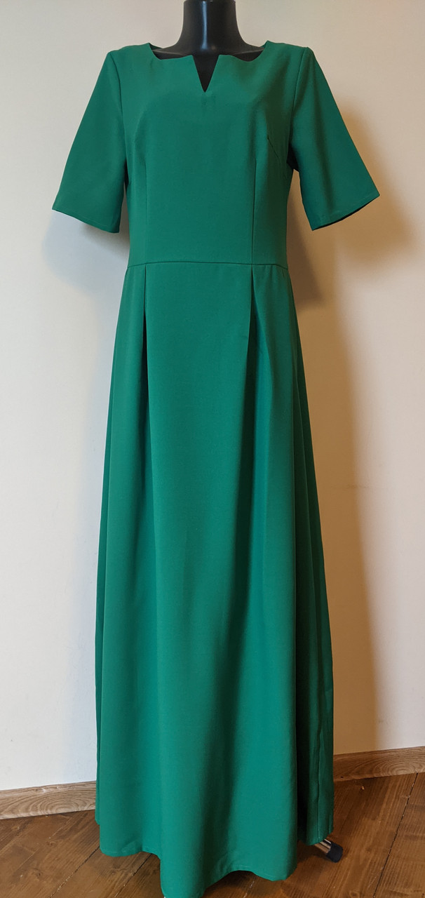 Жіноча зелена довга сукня 44 розмір