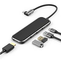USB HUB Baseus Multi-functional (Type-C to 4*USB3.0+PD) Deep Gray