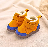 Детские зимние ботинки для малышей 20р желтые
