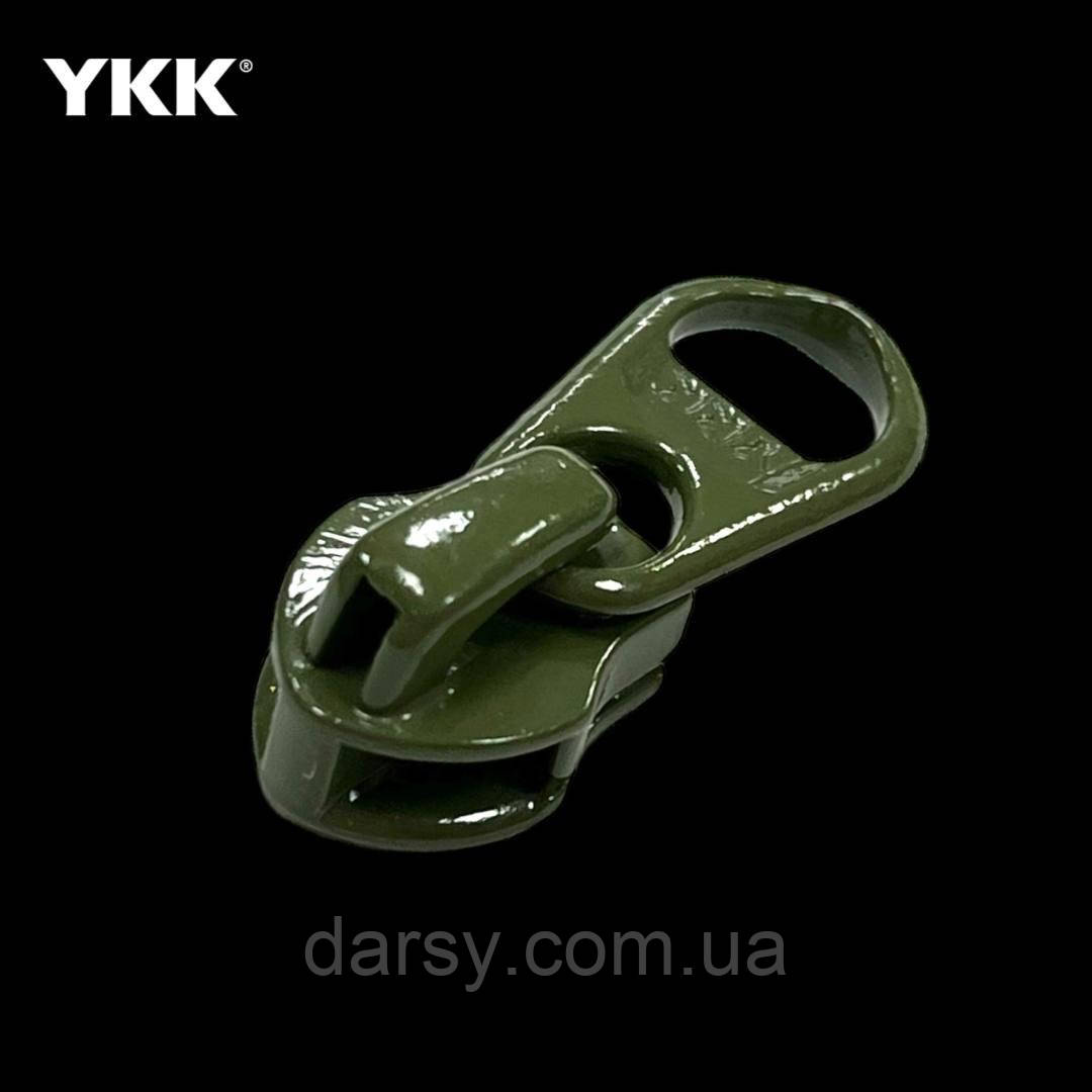 Бігунок 5 RC DFL E на спіральну блискавку з коротким пулером колір 566 (олива), фото 1