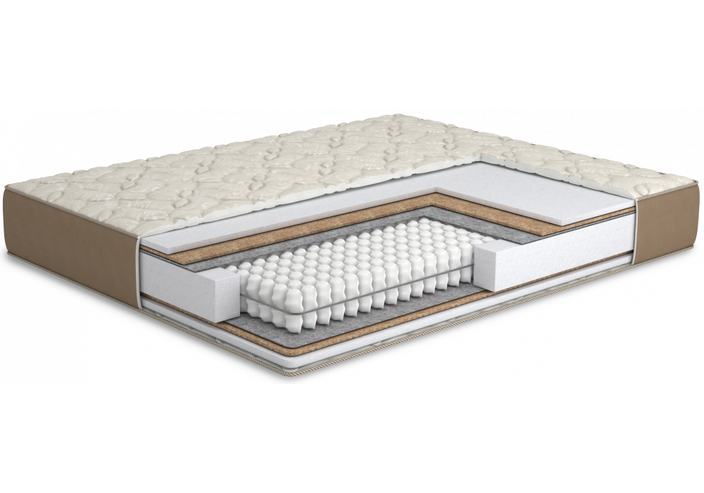 Матрац ортопедичний двосторонній MeBelle ASTI LUXE 160×200 з незалежним пружинним блоком, кокосовою койрою
