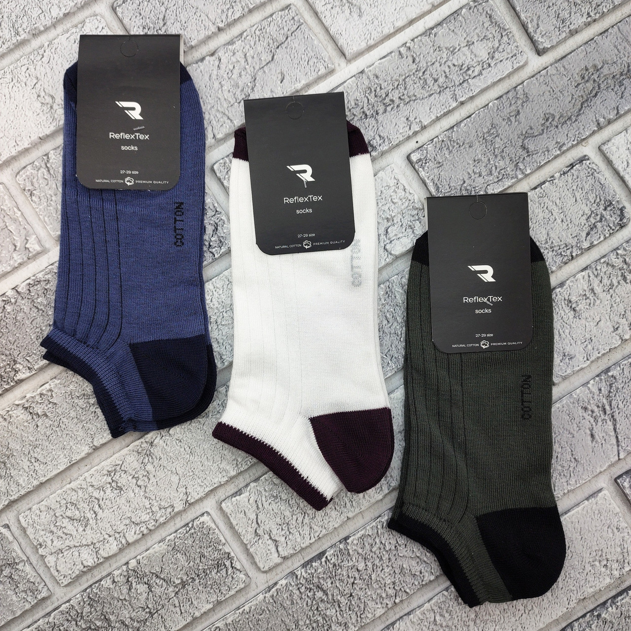 Шкарпетки чоловічі короткі весна/осінь р.27-29 рубчик асорті РефлексТекс 30038650, фото 1