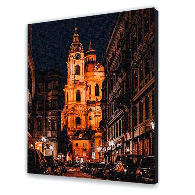 Картина за номерами "Нічна Прага" розмір 40 х 50 см, код 11215 Картина за номерами "Нічна Прага" розмір 40 х 50 см, код 11215