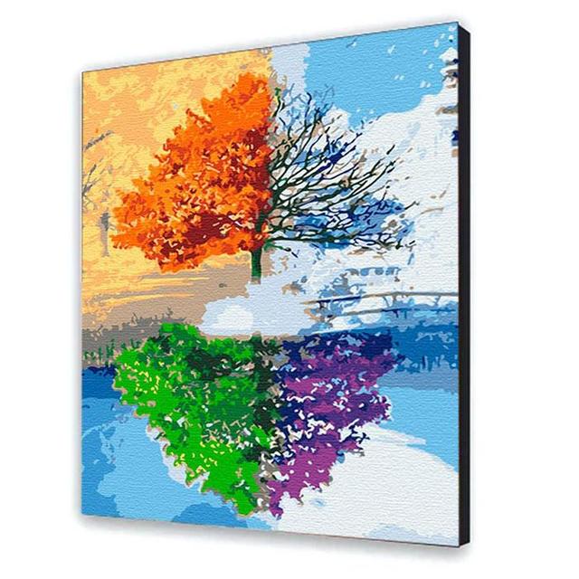 Картина за номерами "Пори року", без підрамника, розмір 40 х 50 см, код 11011 Картина за номерами "Пори року", без підрамника, розмір 40 х 50 см, код 11011