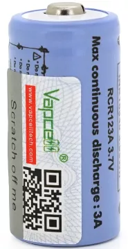 Акумулятор Vapcell T8 16340 (CR123) Li-Ion 850mAh 3.6V Purple 3.6 V