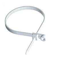 Стяжка кабельная хомут с кольцом 3,6х100 мм (пач. 100шт.) (цвет: белый)