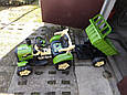 Великий Акумуляторний трактор С2 зелений  з причепом TS-6601, фото 10
