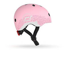 Шолом захисний дитячий Scoot&Ride світловідбиваючий рожевий з ліхтариком 45-51 см (SR-210225-ROSE)