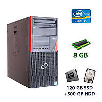 Компьютер Fujitsu Esprimo P720 E85+ Tower / Intel Core i5-4430 (4 ядра по 3.0 - 3.2 GHz) / 8 GB DDR3 / 120 GB