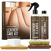 Комплект для очистки и ухода за кожей автомобиля Leather Expert Car Leather Care Kit, 2 x 250 мл