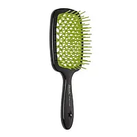 Продувная расческа для укладки волос феном Janeke Superbrush Black/Green (Оригинал)