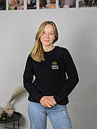 Світшоти утеплені з вашим Логотипом на серці та спині Vsetex Warm Чорні/Білі, фото 2