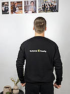 Світшоти утеплені з вашим Логотипом на серці та спині Vsetex Warm Чорні/Білі, фото 5