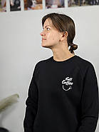 Світшоти утеплені з вашим Логотипом на серці та спині Vsetex Warm Чорні/Білі, фото 6