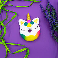 Детская игрушка сквиш Единорог Пончик, squishy unicorn donut, мягкая антистресс игрушка для детей с запахом