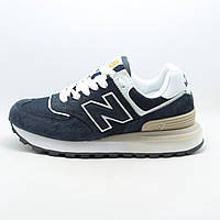 Женские кроссовки New Balance 574 кожаные, синие Вьетнам 38