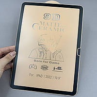 Защитная пленка для Apple iPad 10 10.9" (2022) матовая керамическая пленка на экран на планшет айпад 10 черная