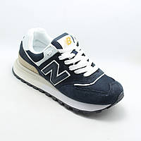 Женские кроссовки New Balance 574 кожаные, синие Вьетнам 39