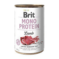 Вологий корм для собак Brit Mono Protein Lamb 400 г (ягня) Бріт