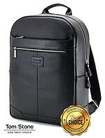 Городской рюкзак черный из кожи мужской/женский,рюкзак для ноутбука черный кожаный,рюкзак с органайзером кожа
