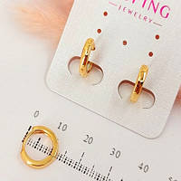 Сережки золоті маленькі біжутерія Xuping, сережки круглі жіночі під золото невеликі