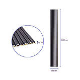 Рейка декоративна WPC кругла стінова 3000х152х15мм Графіт SW-00001873, фото 3