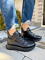Высокие женские кроссовки на байке Женские натуральные ботинки кроссовки Демисезонные кроссовки 38