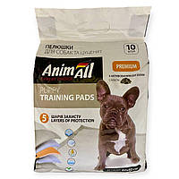 Пеленки AnimAll Puppy Training Pads для собак и щенков с активированным углем 60×60 см 10 штук