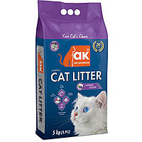 AKCat Compact Cat Litter - бентонитовый наполнитель, Лаванда 5 кг