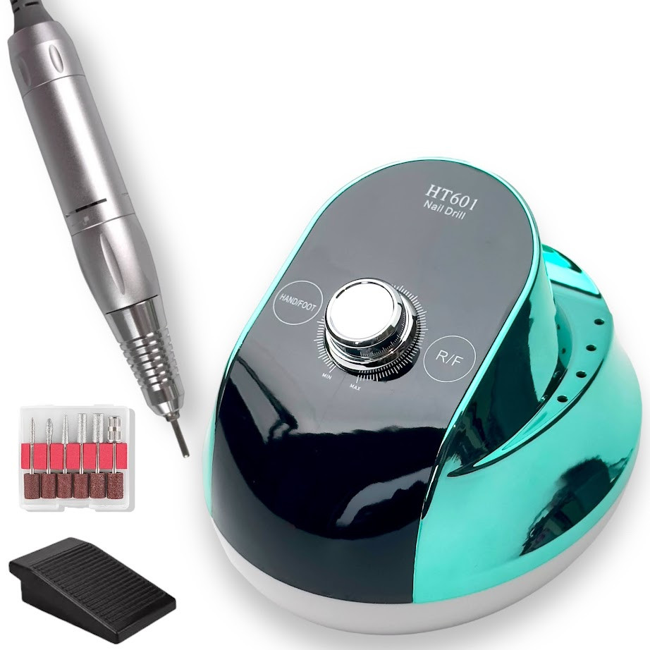 Професійний фрезер HT601 Chrom (Зелений) на 65 Вт, 35 000 об., - для манікюру та педикюру, фото 1