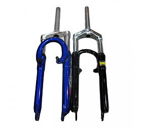 Вилка велосипедна під амортизатор без різьби (26") (#MD),чорна, синя, червона