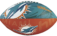 М'яч для американського футболу Wilson NFL Miami WTF1534XBGB (дитячий м'яч),