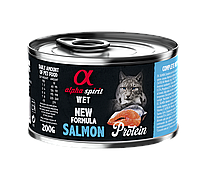 Полнорационный влажный корм для кошек Alpha Spirit Salmon Adult Cat- 200 г с лососем