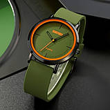 Жіночий наручний годинник Skmei 2050 Army Green, фото 5