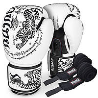 Боксерські рукавиці Phantom Muay Thai White 16 унцій x-sport