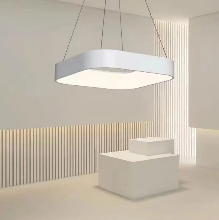 LED СВІТИЛЬНИК ПІДВІСНИЙ КВАДРАТ SOLVENT В БІЛОМУ КОРПУСІ 1903 SQ-480*480 P WT, фото 1