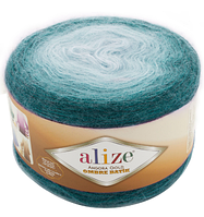 Нитки пряжа для в'язання ANGORA GOLD OMBRE BATIK Ангора Голд Омбре Батик № 7230