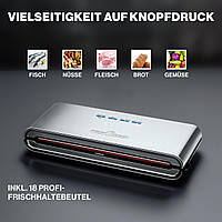 Вакууматор для дома автоматический Profi Cook PC-VK 1080 Домашний вакуумный упаковщик для продуктов Мощный ВАУ