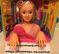 Лялька манекен для зачісок, макіяжу та манікюру defa 8415 Іграшка голова ляльки дефа дитяча для дівчаток ВАУ